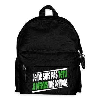 Ich bin nicht stur - Kinder Rucksack - Schwarz - Vorne