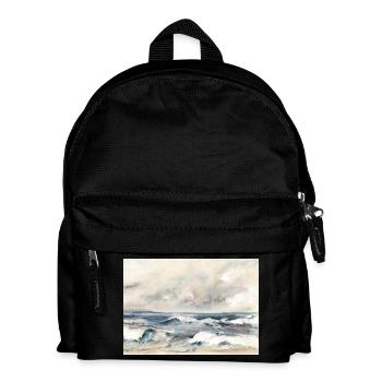 Danse des vagues au bord de la mer - Sac à dos Enfant - noir - Devant
