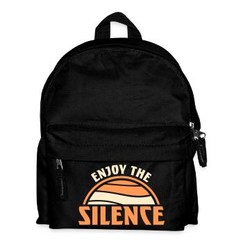 Enjoy The Silence Saying Calm Silence Introvert - Kids' Backpack - black - Front