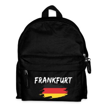 Frankfurt Deutschland Flagge - Kinder Rucksack - Schwarz - Vorne