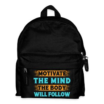 Fitness Motivation Bodybuilder Motivate Mind Body - Kids' Backpack - black - Front