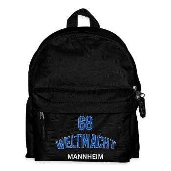 68 Weltmacht Mannheim - Kinder Rucksack - Schwarz - Vorne