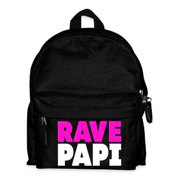 Techno House Electro Festival Hardstyle Rave Dad - Kinder Rucksack - Schwarz - Vorne