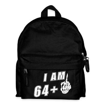 I'm 64 plus Middle Finger - 65th Birthday - Kids' Backpack - black - Front