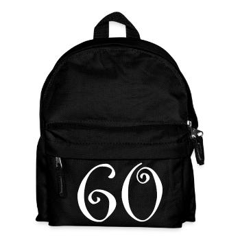 60. 60 ANS. 60e ANNIVERSAIRE. ANNIVERSAIRE 60 ANS. - Sac à dos Enfant - noir - Devant