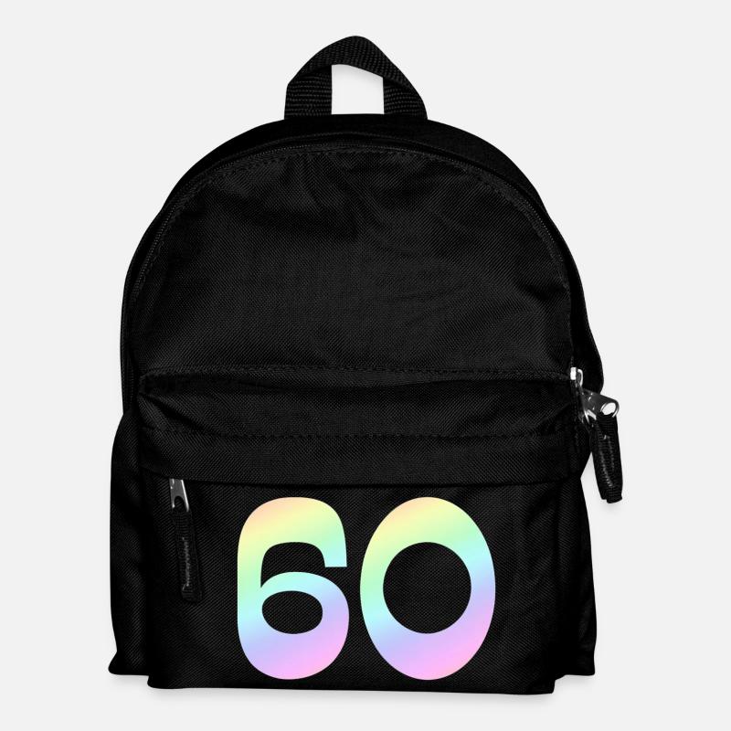 60, Gradient, Pastel - Kids' Backpack - black