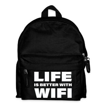 LIFE IS BETTER WITH WIFI - Kinder Rucksack - Schwarz - Vorne