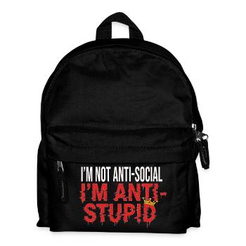 NOT ANTI SOCIAL - Kids' Backpack - black - Front