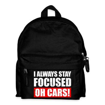 I always stay focused Car lover car guy mechanic - Kinder Rucksack - Schwarz - Vorne