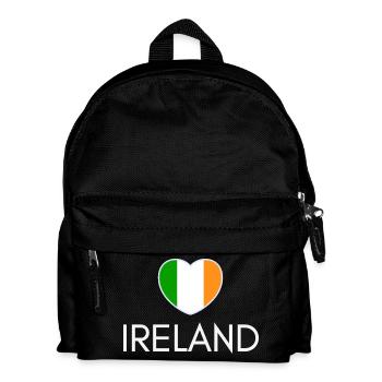 Heart with Irish flag, I love Ireland - Kids' Backpack - black - Front