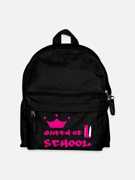 Queen of the Schoolyard: Girly Design Crowned - Kids' Backpack - black