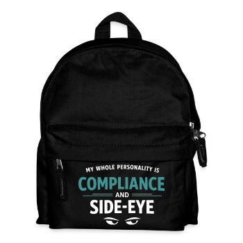 Rule-abiding with sideways glance | Tax Advisor Humor - Kids' Backpack - black - Front