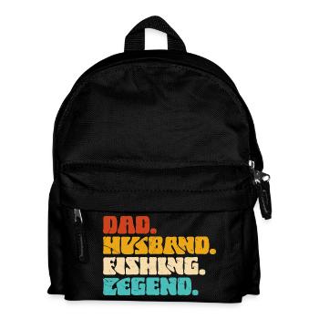 Dad Husband Angler Legend - Kids' Backpack - black - Front