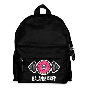 Funny Dumbbell Donut Desig Gym Men Cheat Day - Kids' Backpack - black - Front