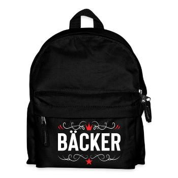 Bäcker Beruf - Kinder Rucksack - Schwarz - Vorne