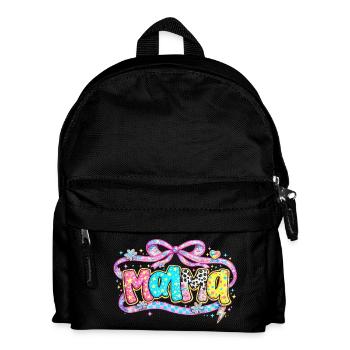 Cadeau Maman : Visuel Mama Rétro et Paillettes - Sac à dos Enfant - noir - Devant