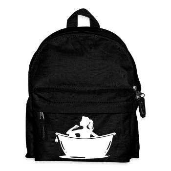 Badewanne Pflege - Kinder Rucksack - Schwarz - Vorne