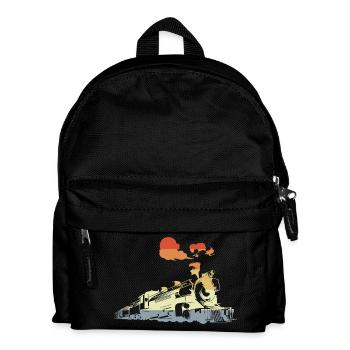 Train à vapeur vintage - Sac à dos Enfant - noir - Devant