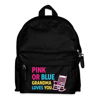 Geschlechterenthüllung Babyparty Rosa oder Blaue Oma - Kinder Rucksack - Schwarz - Vorne