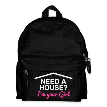 Need a house? Funny Realtor Real Estate Agent - Kids' Backpack - black - Front
