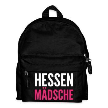 Hessen Mädchen Kontrast Pink - Kinder Rucksack - Schwarz - Vorne