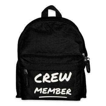 Crew Member Brush Schriftzug - Team Staff Event - Kinder Rucksack - Schwarz - Vorne