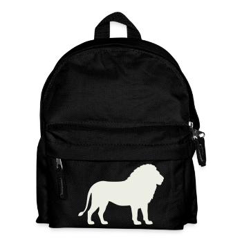 Lion silhouette on cream - Kids' Backpack - black - Front