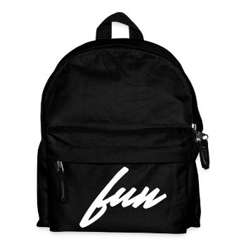 Fun Minimalist Saying Shirt - Kids' Backpack - black - Front
