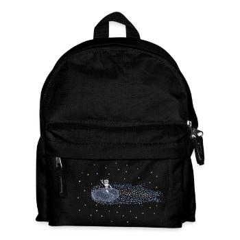 Roboter auf Meteoroid - Kinder Rucksack - Schwarz - Vorne