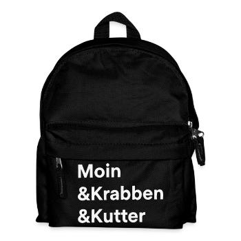 Hello Crab Cutter North Sea Coast Hamburg - Kinder Rucksack - Schwarz - Vorne