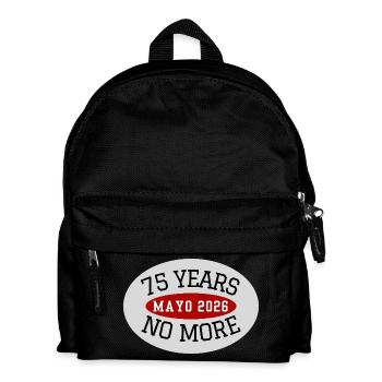 Mayo, 75 Jahre nicht mehr - Kinder Rucksack - Schwarz - Vorne