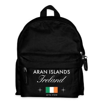 Aran Islands Ireland Coordinates Travel Souvenir - Kids' Backpack - black - Front
