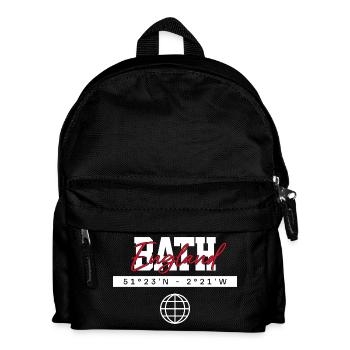 Bath England Koordinaten Reise Souvenir - Kinder Rucksack - Schwarz - Vorne