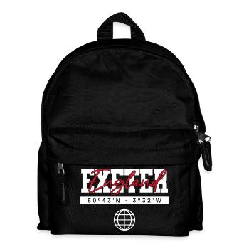 Exeter England Koordinaten Reise Souvenir - Kinder Rucksack - Schwarz - Vorne