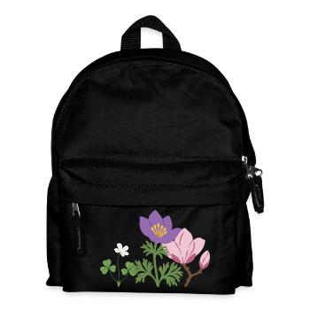Blumen botanisch Pflanze Design - Kinder Rucksack - Schwarz - Vorne