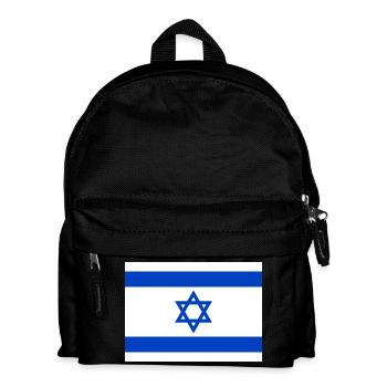 israel, Fahne, Flagge - Kinder Rucksack - Schwarz - Vorne