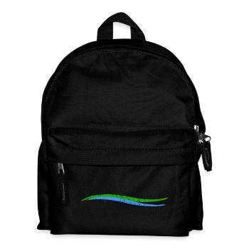 Wellen | Wave | Land Fluss - Kinder Rucksack - Schwarz - Vorne