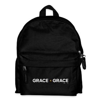 Grace for Grace – John 1:16 - Kids' Backpack - black - Front