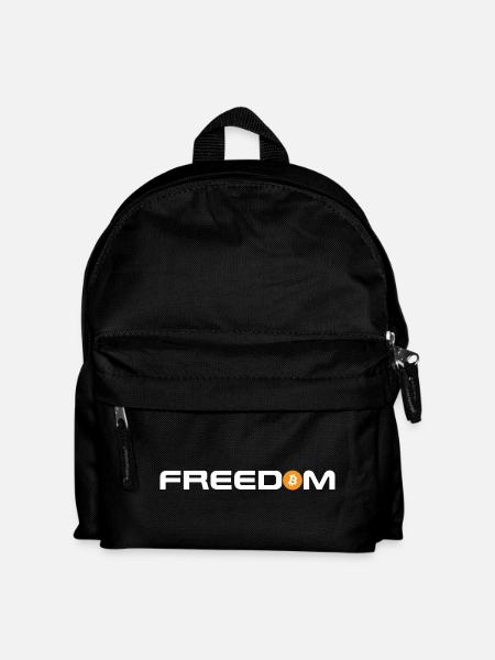 Bitcoin - Freedom - Kinder Rucksack - Schwarz
