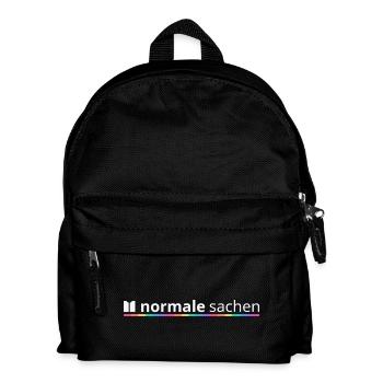 Normal Sachen Logo Regenbogen - Kinder Rucksack - Schwarz - Vorne