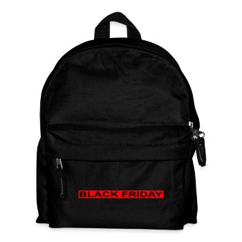 Black Friday red stripe - Kids' Backpack - black - Front