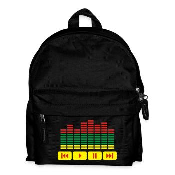 Equalizer DJ music player - Kinder Rucksack - Schwarz - Vorne