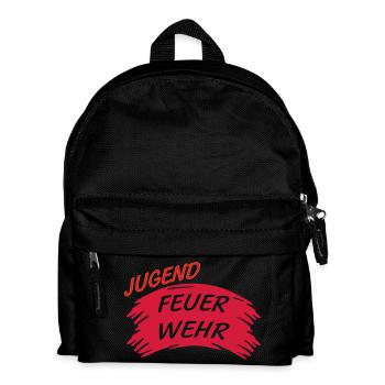 Jugendfeuerwehr Brust - Kinder Rucksack - Schwarz - Vorne