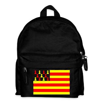 drapeau breton catalan - Sac à dos Enfant - noir - Devant