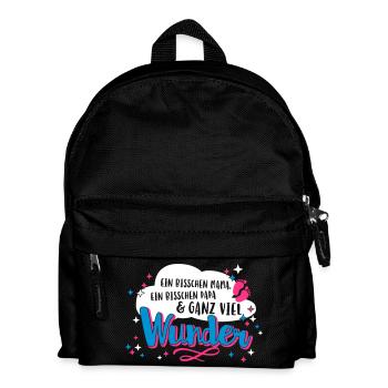 A little Mama, little Daddy and much wonder - Kids' Backpack - black - Front