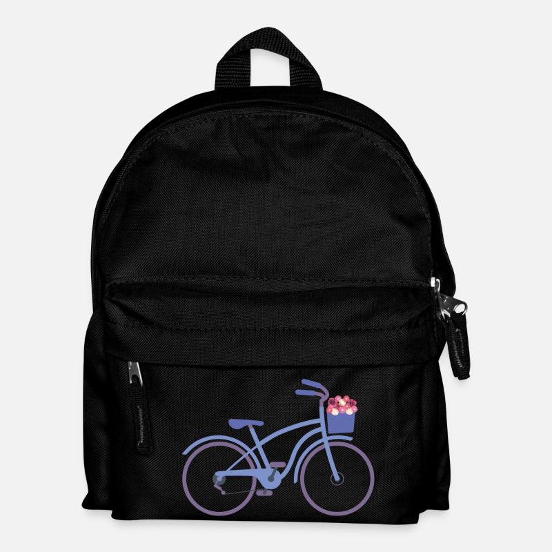 Bicycle flowers - Kids' Backpack - black