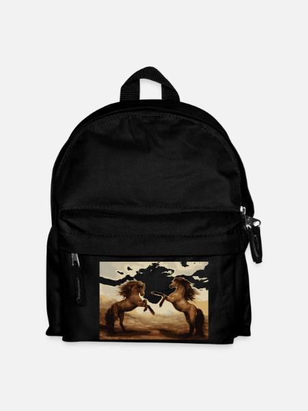 chevaux - Sac à dos Enfant - noir