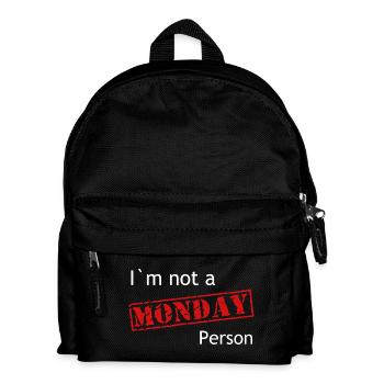Je n’ai pas une personne monday - Sac à dos Enfant - noir - Devant