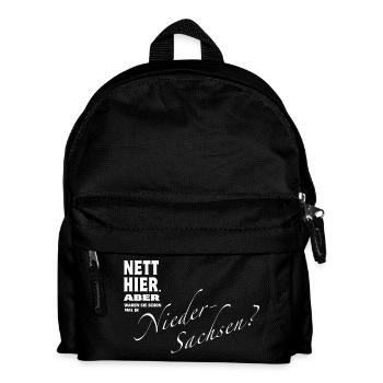 Nett hier. Aber waren Sie in NIEDERSACHSEN ? - Kinder Rucksack - Schwarz - Vorne