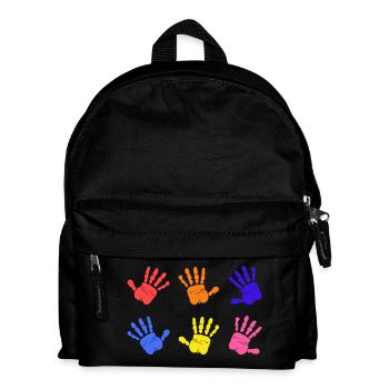 Empreintes de mains sur l’autisme - Sac à dos Enfant - noir - Devant